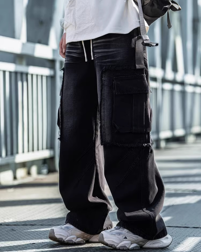 Jean droit au style robuste - jeans de lavage intense - Jean droit au style robuste pour un quotidien stylé