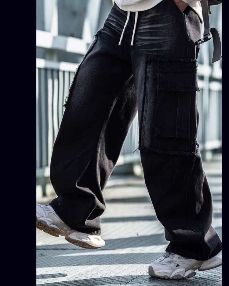 Jean droit au style robuste -  look décontracté - Jean droit au style robuste pour un quotidien stylé