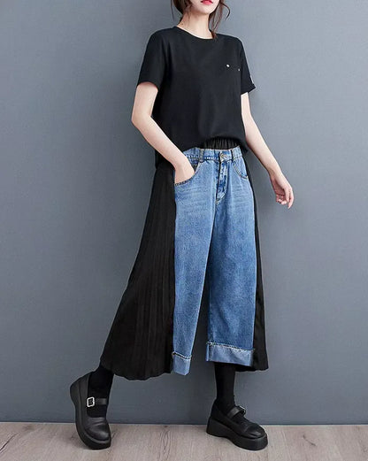 Jeans Femme Large Chic -  style chic - Jeans Femme Large Chic pour un Style Élégant et Confortable