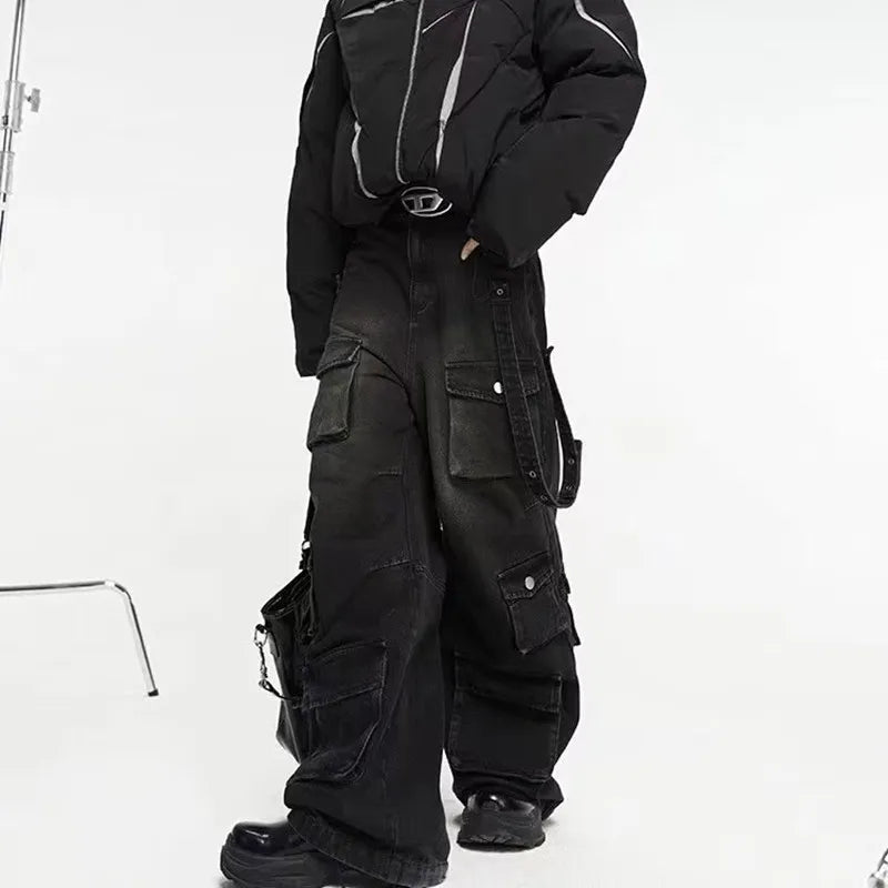 Jeans Gothiques -  jeans confortables - Jeans gothiques en denim noir ajustés pour un style unique