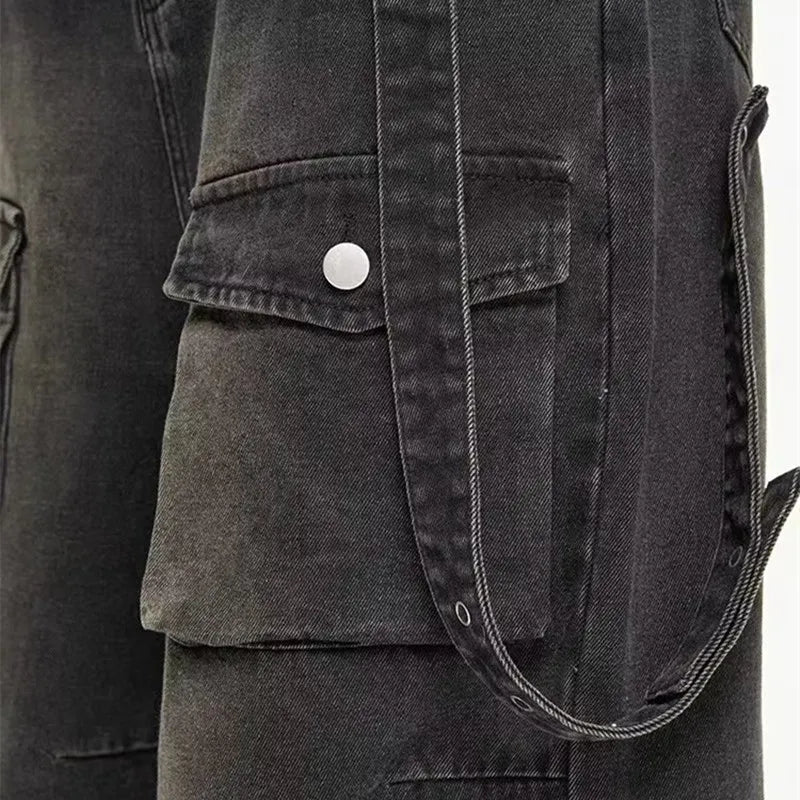 Jeans Gothiques -  mode alternative pour femmes - Jeans gothiques en denim noir ajustés pour un style unique