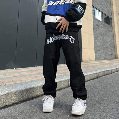 Jeans Graffiti - jeans y2k - Jeans Baggy Graffiti pour un Style Streetwear Authentique
