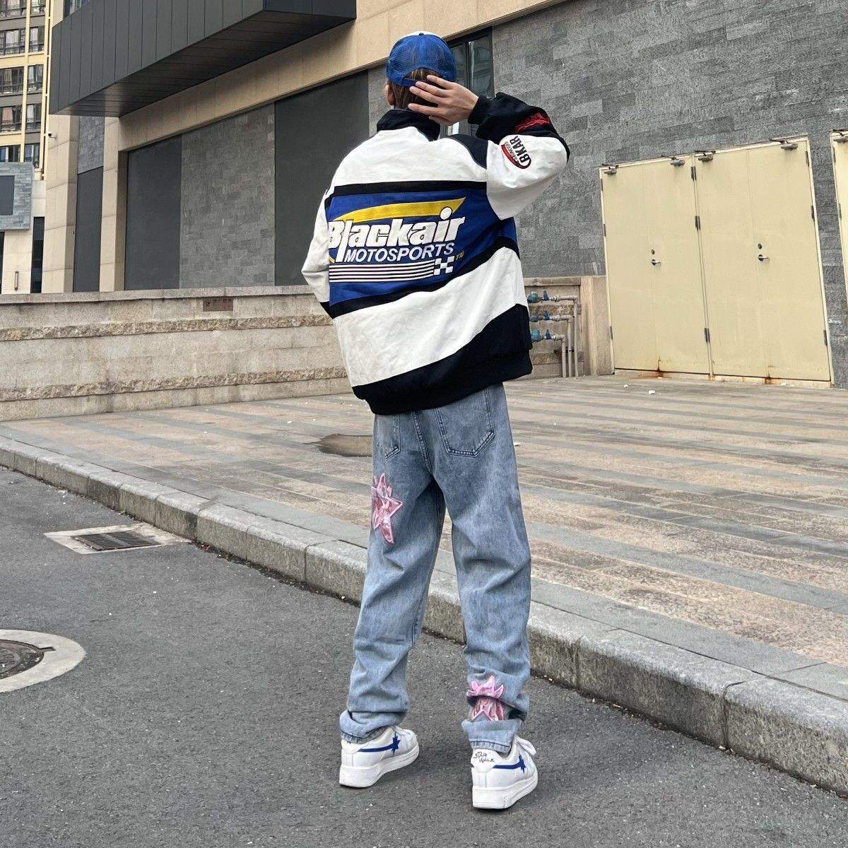 Jeans Graffiti -  mode urbaine - Jeans Baggy Graffiti pour un Style Streetwear Authentique