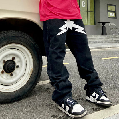 Jeans Imprimés -  imprimés - Jeans Imprimés Y2K pour un Style Streetwear Unique