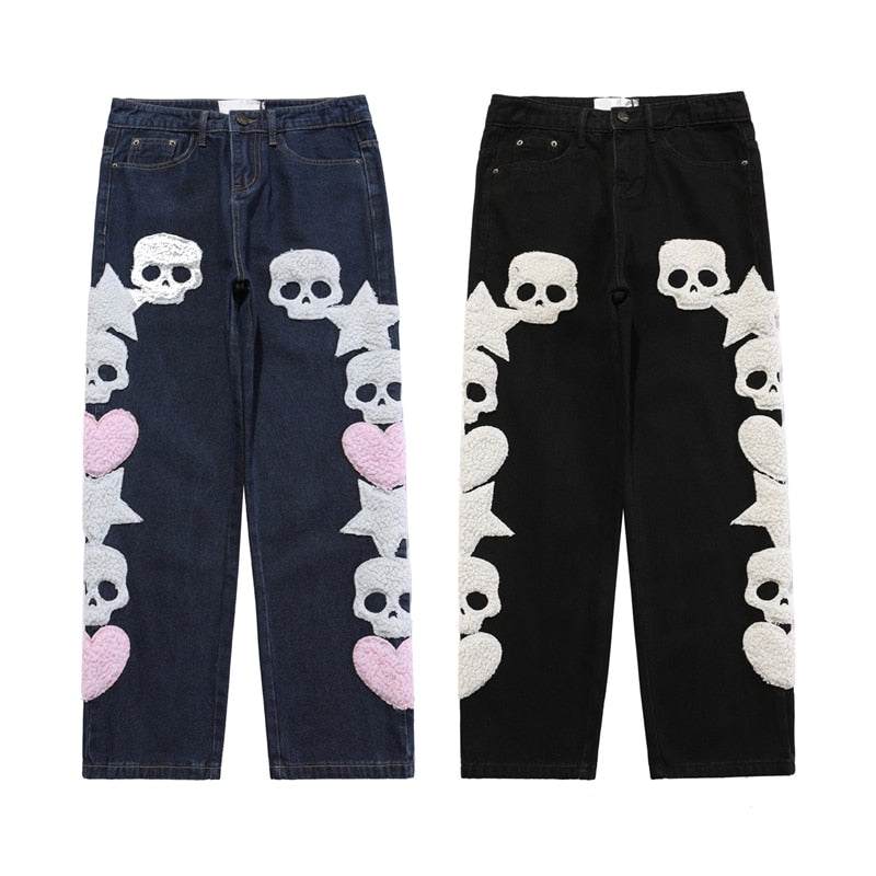 Jeans Skull -  pantalon unisexe - Jeans Skull Uniques pour un Look Streetwear Audacieux