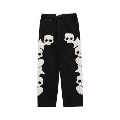 Jeans Skull -  skull - Jeans Skull Uniques pour un Look Streetwear Audacieux