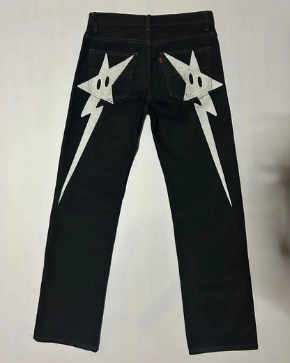 Jeans Star Butt -  design étoilé - Jeans Star Butt au style Y2K iconique