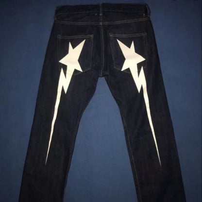 Jeans Star Butt -  style streetwear - Jeans Star Butt au style Y2K iconique