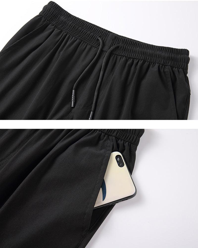 Joggers en Soie Noire Élégants - joggers - Joggers en Soie Noire Confort d'Été et Élégance