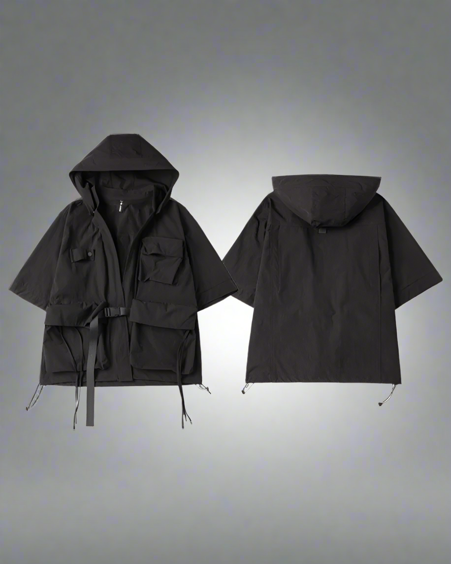 Kimono Chic à Capuche - veste techwear élégante - Kimono Chic à Capuche pour un Style Élégant au Quotidien