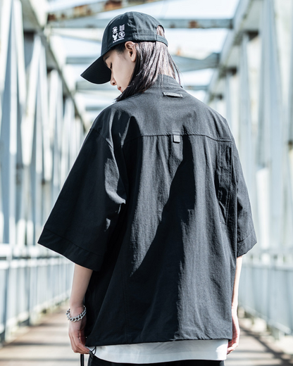 Kimono Chic à Capuche - veste techwear élégante - Kimono Chic à Capuche pour un Style Élégant au Quotidien