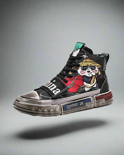 Baskets Techwear Chic en Cuir