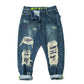 Pantalons en Denim Découpés au Laser Futuristes