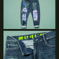 Pantalons en Denim Découpés au Laser Futuristes