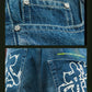 Pantalons en Denim Découpés au Laser Futuristes
