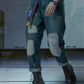 Pantalons en Denim Découpés au Laser Futuristes