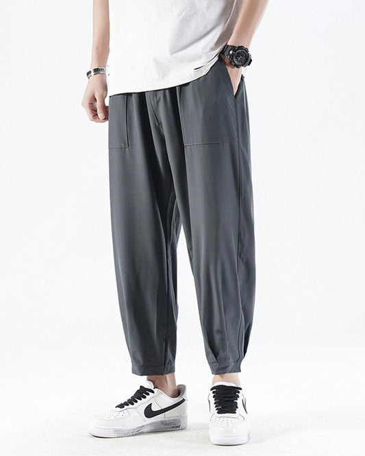 Pantalons Cheville en Soie pour une Ambiance Détendue
