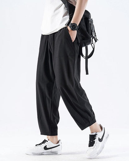 Pantalons Cheville en Soie pour une Ambiance Détendue