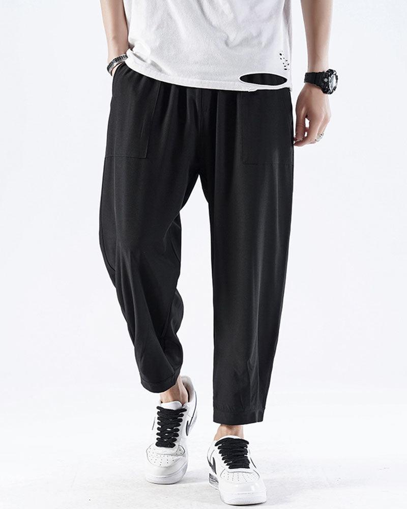 Pantalons Cheville en Soie pour une Ambiance Détendue