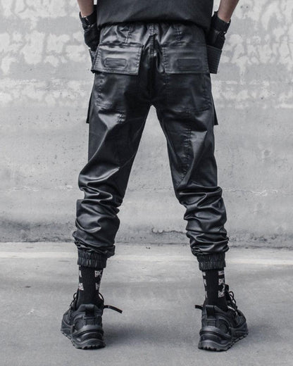 Pantalons Cargo Cirés Noirs Chic