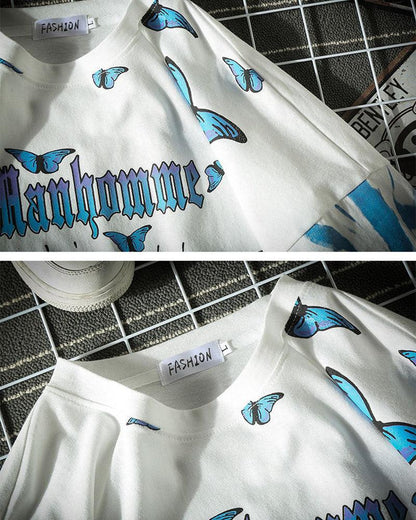T-shirt Street Style Papillon Audacieux