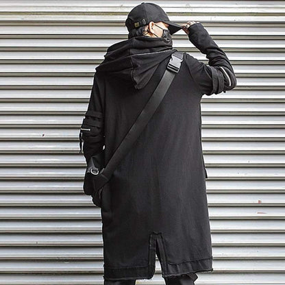 Manteau à Capuche Révolutionnaire à Deux Couches -  style techwear - Manteau à Capuche Double Couche Confortable et Stylé