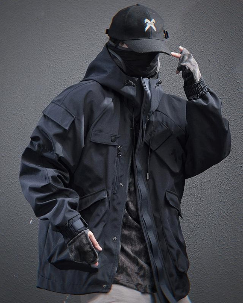 Manteau à Capuche Unisexe Toutes Saisons -  veste multi-poches - Manteau à Capuche Unisexe pour Toutes les Saisons