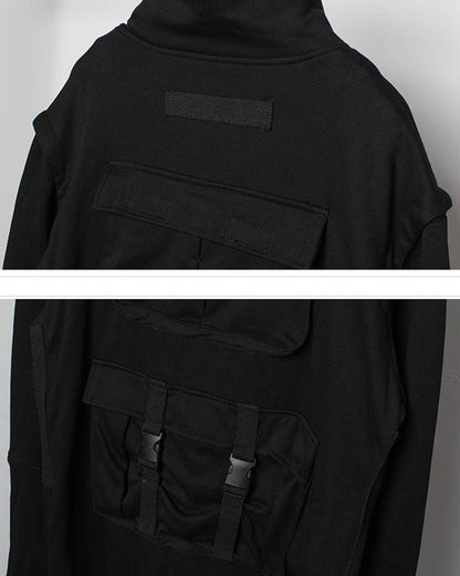 Manteau Cargo Urbain Polyvalent - manteau confortable - Manteau Cargo Urbain Noir et Futuriste