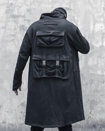 Manteau Cargo Urbain Polyvalent - manteau confortable - Manteau Cargo Urbain Noir et Futuriste