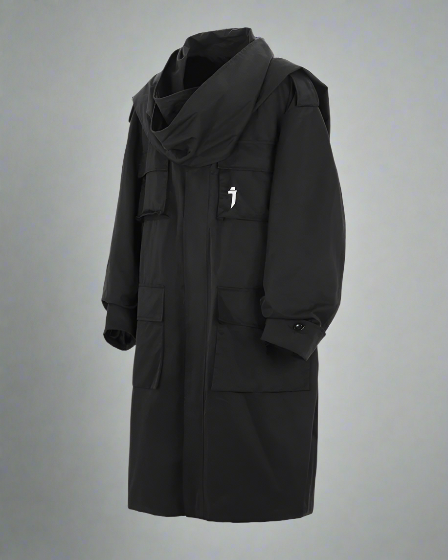 Manteau Écharpe Tout-en-Un - manteau - Manteau Écharpe Tout-en-Un avec plusieurs poches