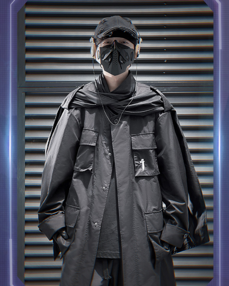 Manteau Écharpe Tout-en-Un -  vestes urbaines - Manteau Écharpe Tout-en-Un avec plusieurs poches