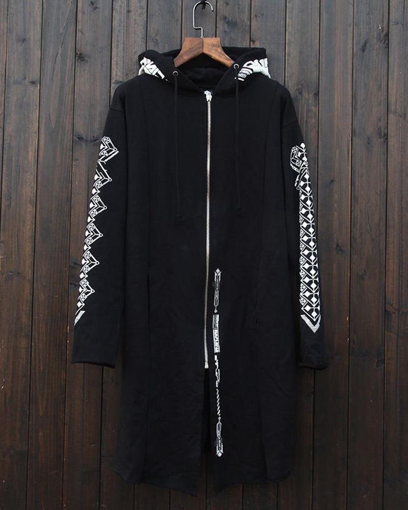 Manteau Long Sombre Avant-Garde - manteau - Manteau long sombre au style futuriste pour un look unique