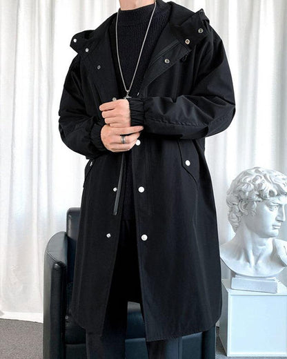Manteau Long Urbain Chic -  futuriste - Manteau Long Chic Urbain pour un Style Futuriste
