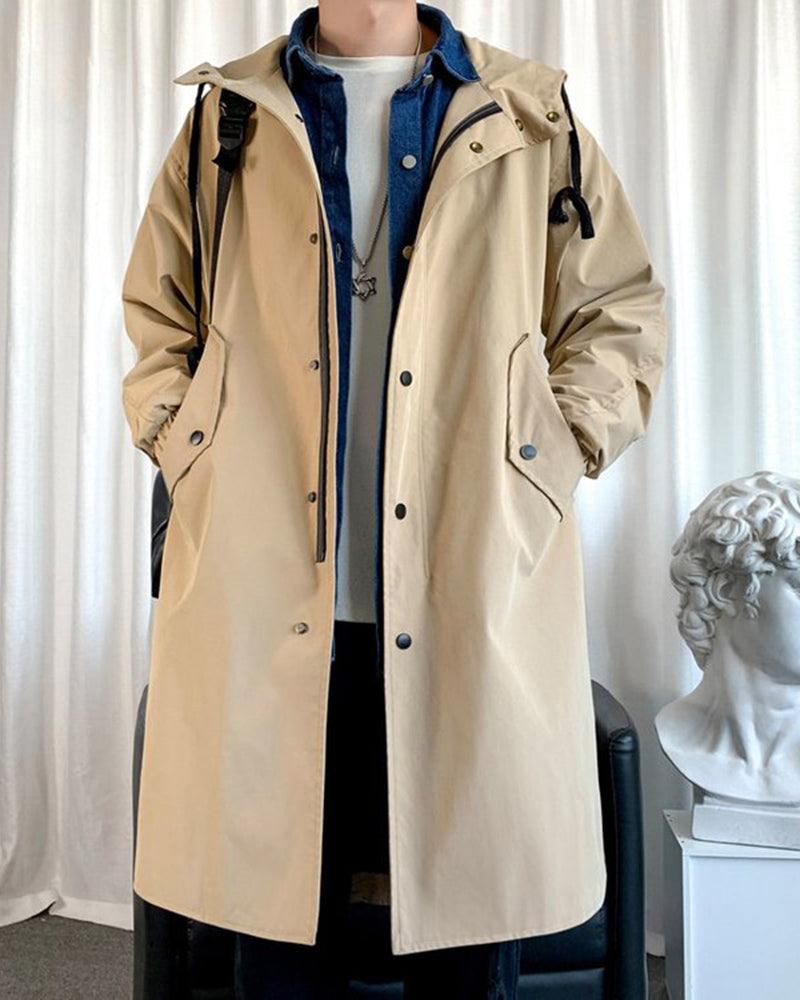 Manteau Long Urbain Chic -  manteau confortable - Manteau Long Chic Urbain pour un Style Futuriste
