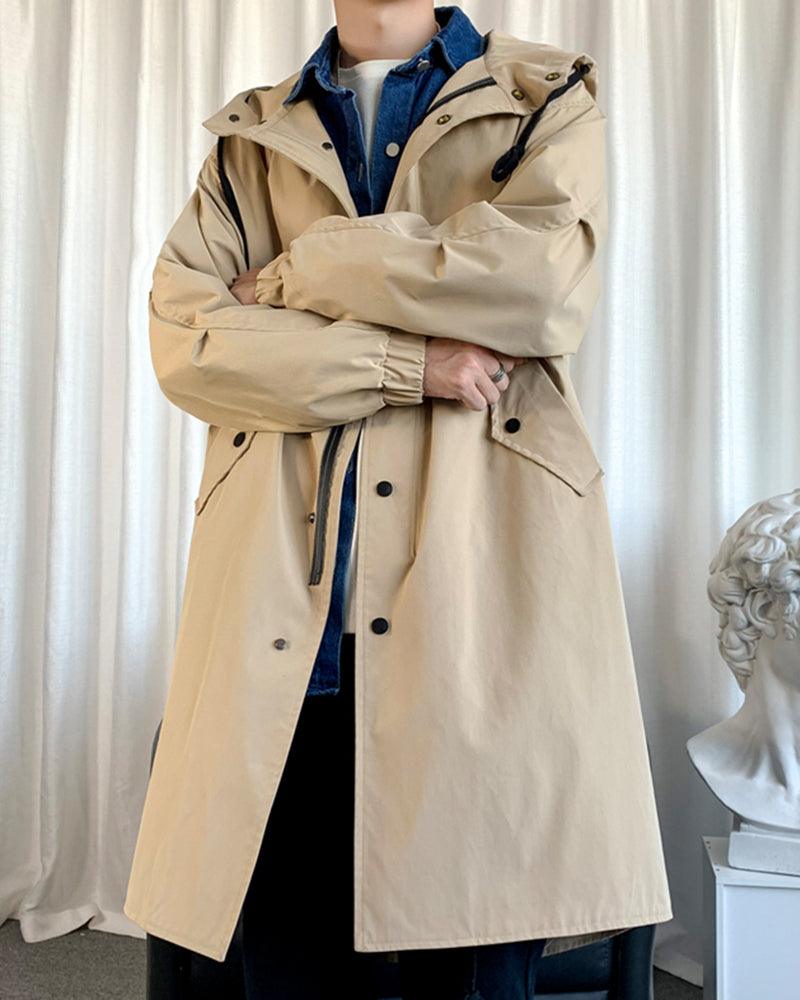 Manteau Long Urbain Chic -  techwear - Manteau Long Chic Urbain pour un Style Futuriste
