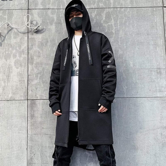 Manteau Long Urbain Futuriste - manteau - Manteau Long Futuriste pour un Style Urbain Unique