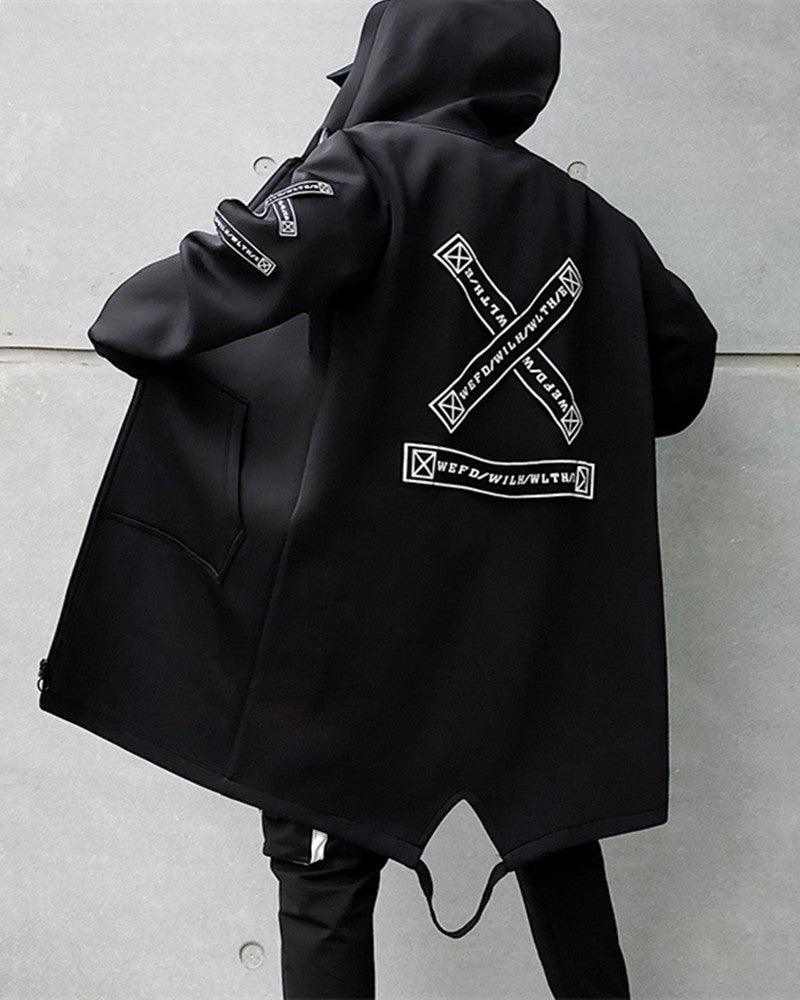 Manteau Long Urbain Futuriste - style urbain - Manteau Long Futuriste pour un Style Urbain Unique
