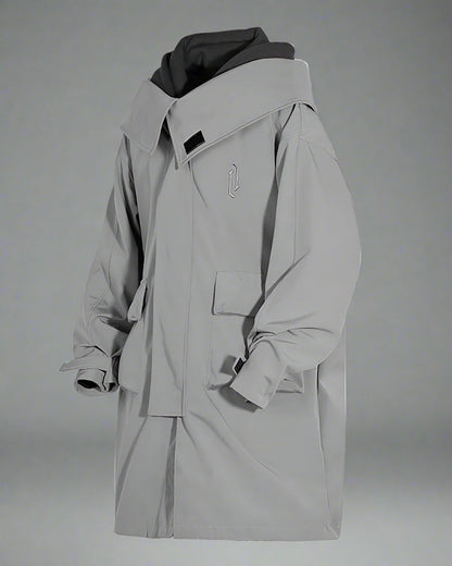 Manteau Long Utilitaire Chic -  manteau imperméable - Manteau Long Utilitaire Chic pour un Style Urbain