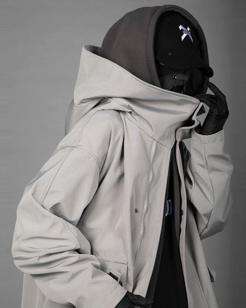 Manteau Long Utilitaire Chic - manteau techwear futuriste - Manteau Long Utilitaire Chic pour un Style Urbain