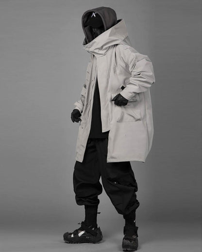 Manteau Long Utilitaire Chic -  techwear - Manteau Long Utilitaire Chic pour un Style Urbain