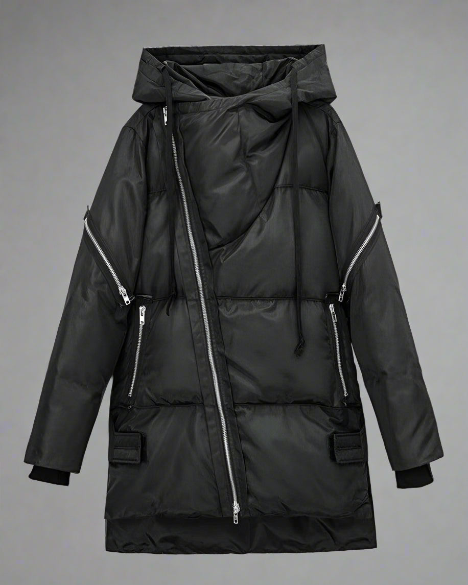 Manteau Tech Long d'Hiver Innovant -  veste futuriste - Manteau Tech Long d'Hiver Confortable et Élégant