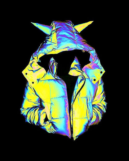 Manteau Technique Hivernal Scintillant -  manteau en polyester - Manteau Technique Hivernal Scintillant pour l'Aventure Urbaine