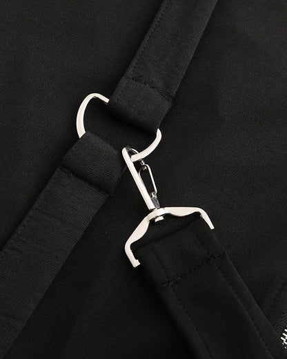 Manteau Technique Long Asymétrique Chic -  mode futuriste - Manteau Long Asymétrique Chic à Capuche pour un Style Unique