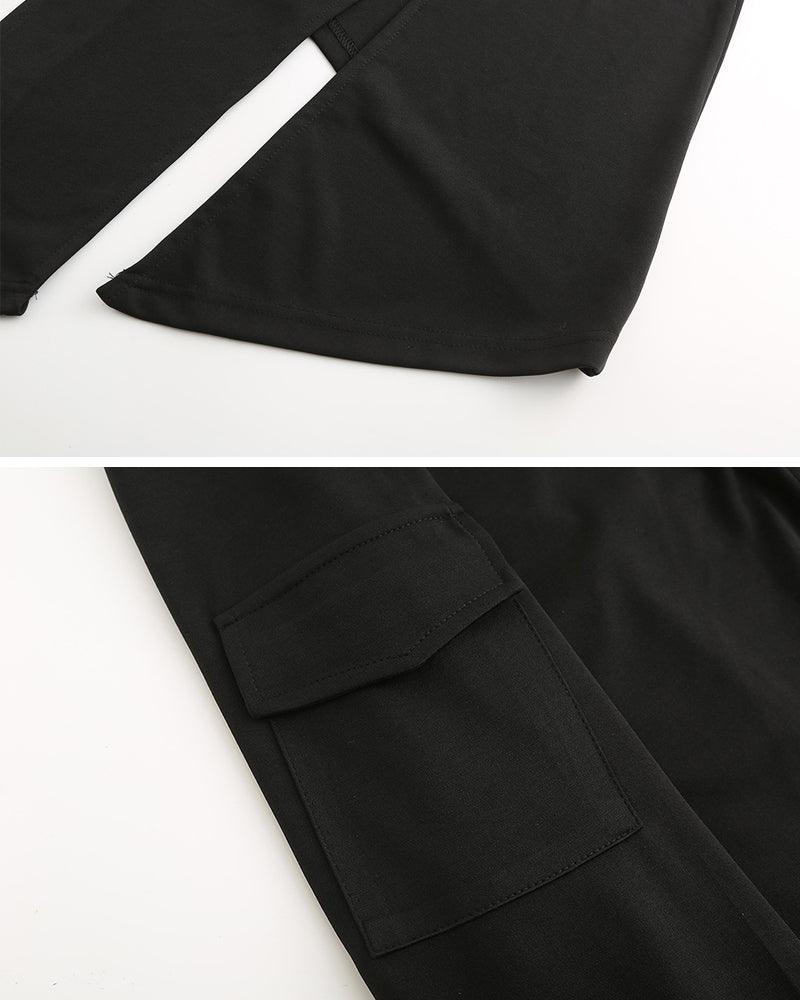 Manteau Technique Long Asymétrique Chic -  noir - Manteau Long Asymétrique Chic à Capuche pour un Style Unique
