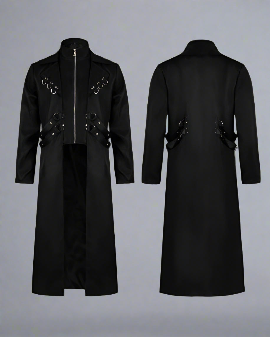 Manteau Techwear Long Avant-Garde -  manteau confortable - Manteau Techwear Long Style Gothique et Polyvalent