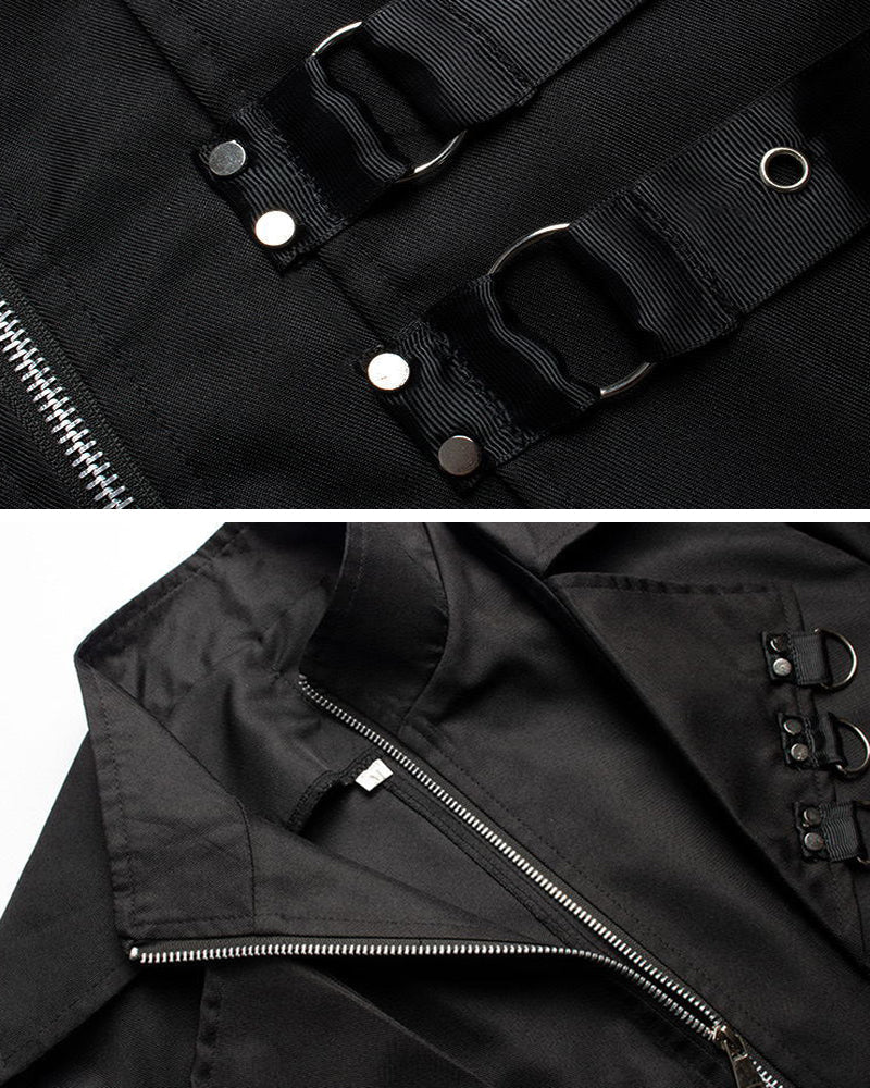 Manteau Techwear Long Avant-Garde -  manteau gothique - Manteau Techwear Long Style Gothique et Polyvalent