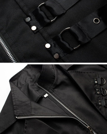 Manteau Techwear Long Avant-Garde -  manteau gothique - Manteau Techwear Long Style Gothique et Polyvalent