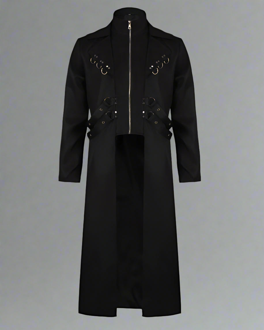 Manteau Techwear Long Avant-Garde - manteau techwear - Manteau Techwear Long Style Gothique et Polyvalent