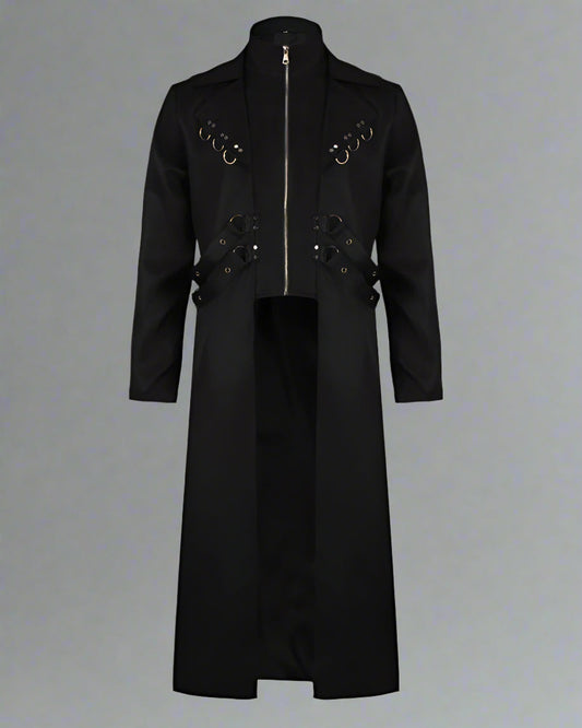 Manteau Techwear Long Avant-Garde - manteau techwear - Manteau Techwear Long Style Gothique et Polyvalent