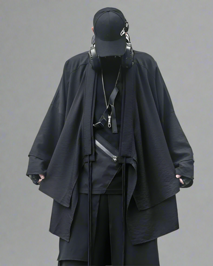 Manteau traditionnel inspiré des samouraïs - manteau - Manteau inspiré des samouraïs en coton durable